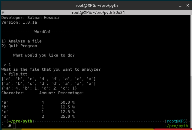 WordCal Python Script Analyzer